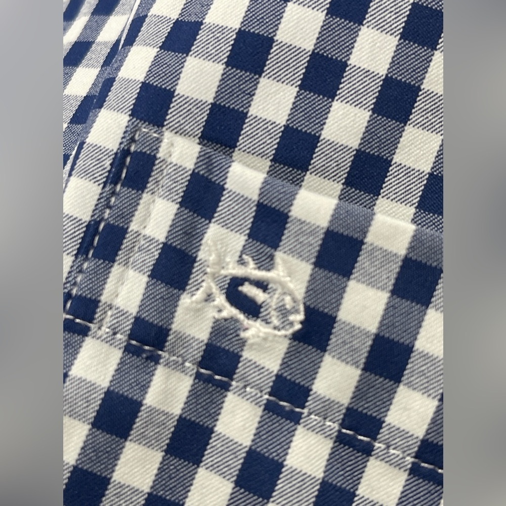 Southern Tide Gingham Intercoastal Sport Button Down Shirt in Yacht Blue XL - Picture 10 of 10